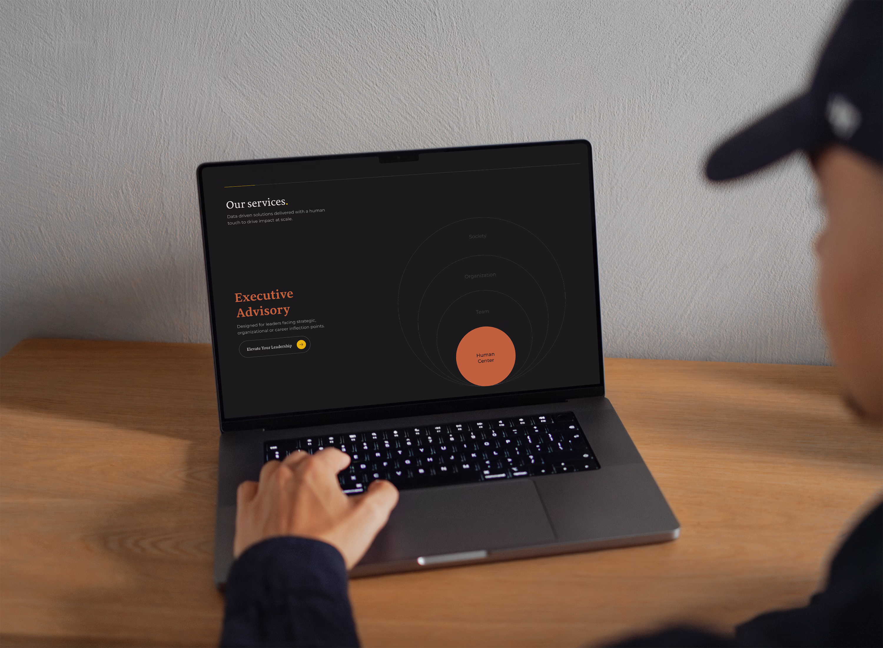 Idealis Advisory website outcome on MacBook mockup